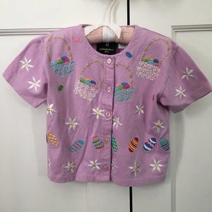 EASTER! Michael Simon Girl's Embroidered Top 4-5